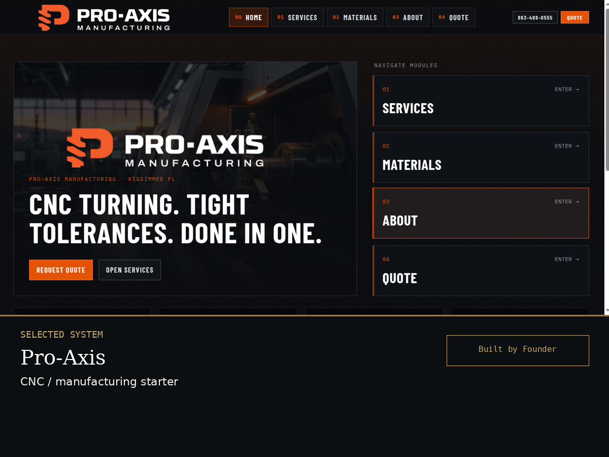 Pro-Axis website