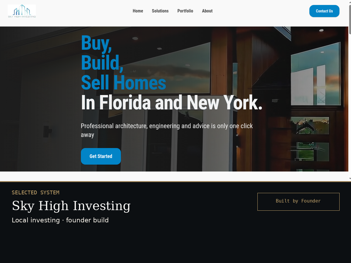 Sky High Investing website
